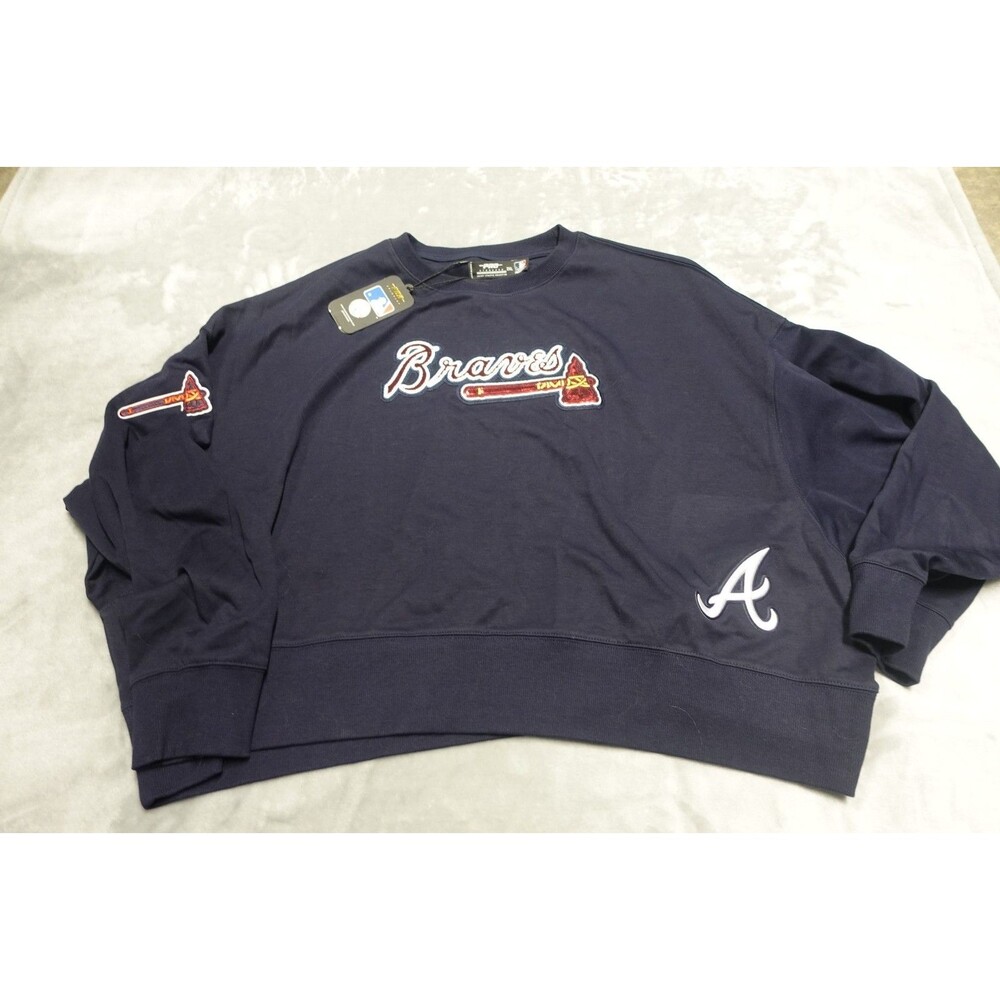 Atlanta Braves Pro Standard Womens Size XXL Navy Blue Pull Over‎ Sweater NWT